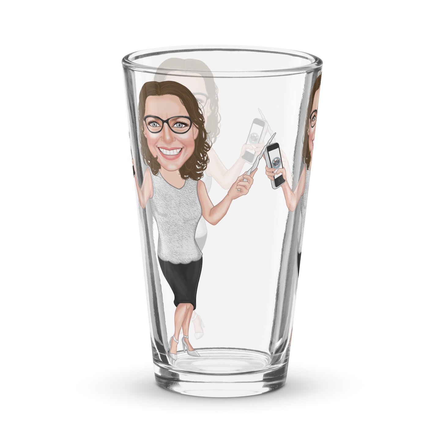 Atlas Scribe shaker pint glass