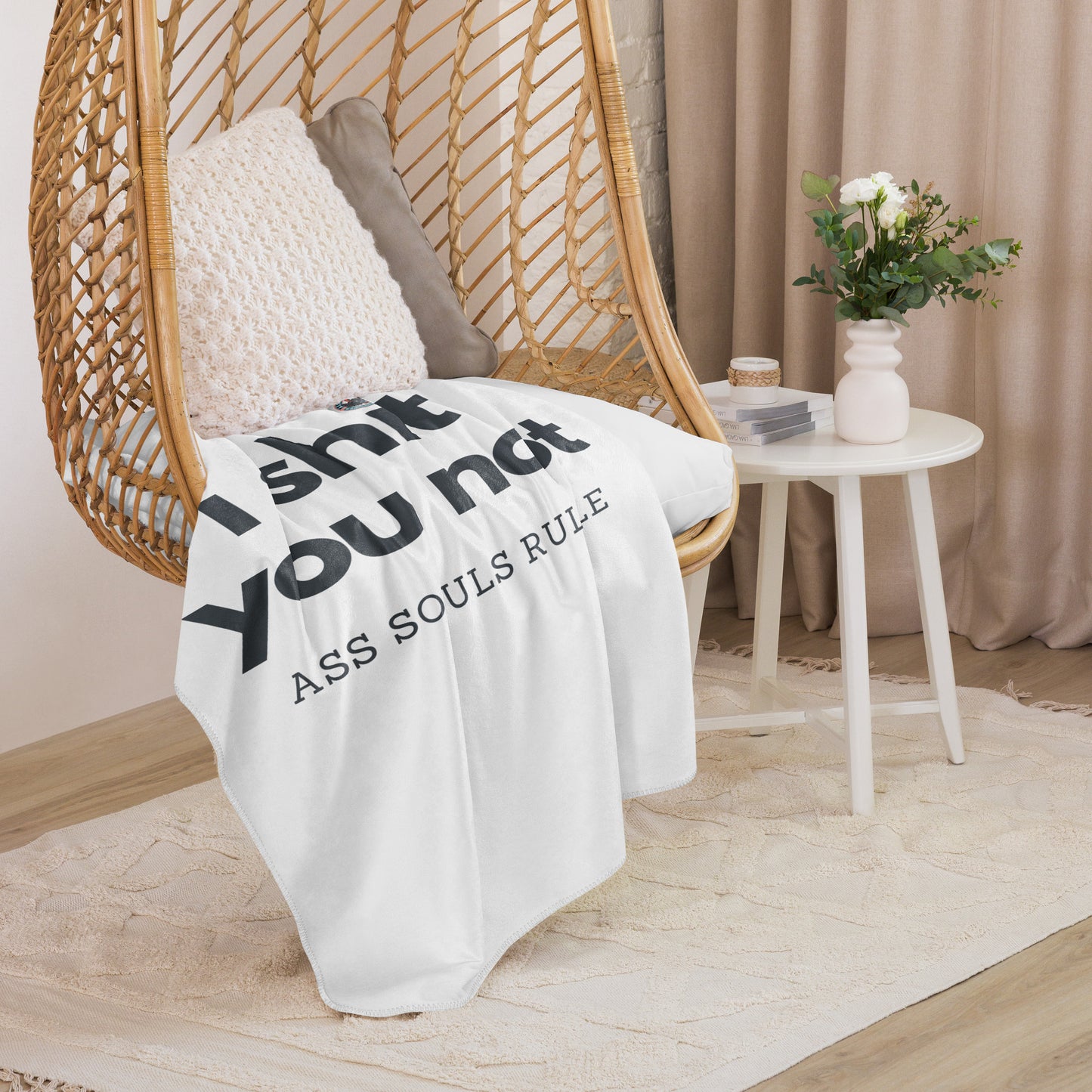 I Shit You Not sherpa blanket