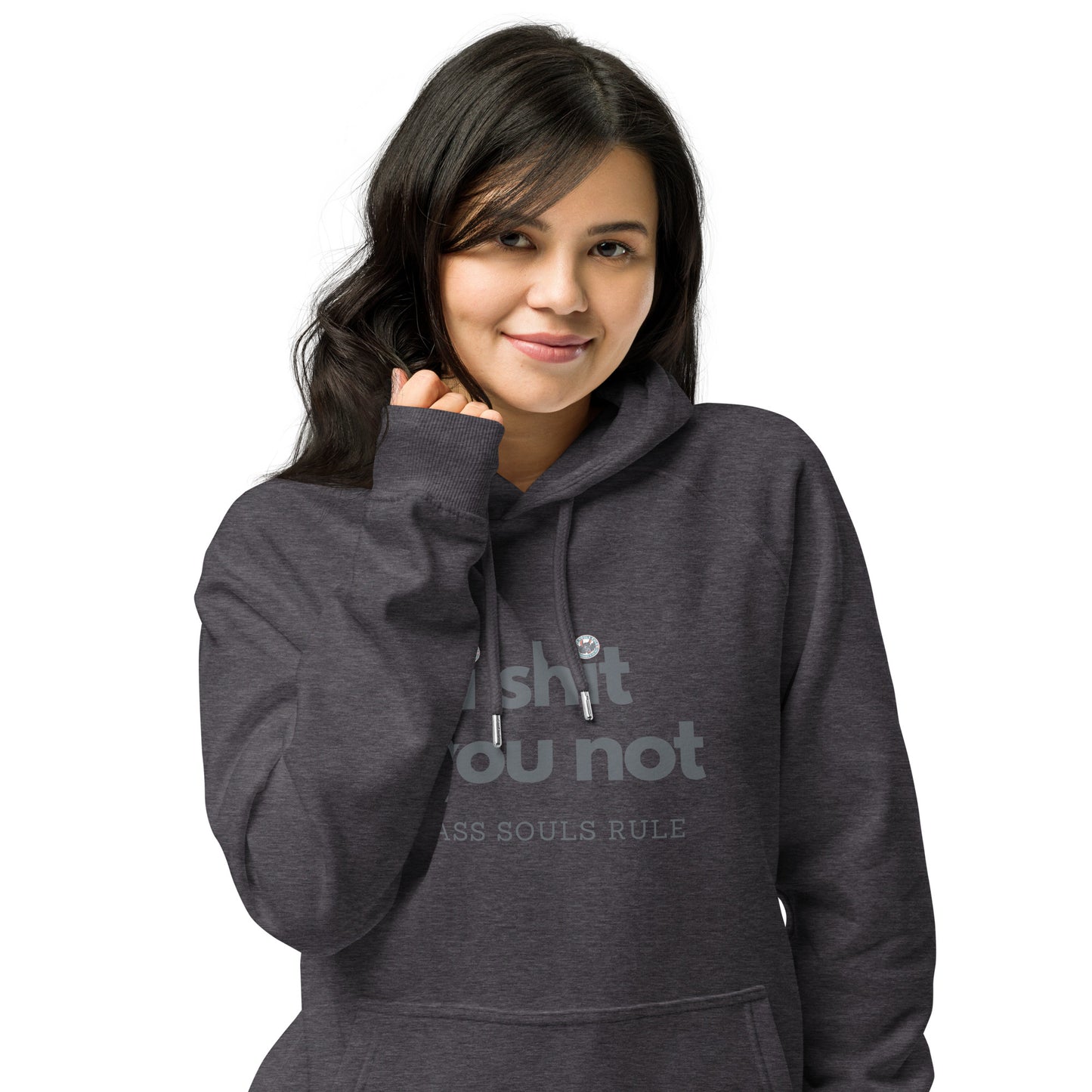 I Shit You Not unisex eco raglan hoodie
