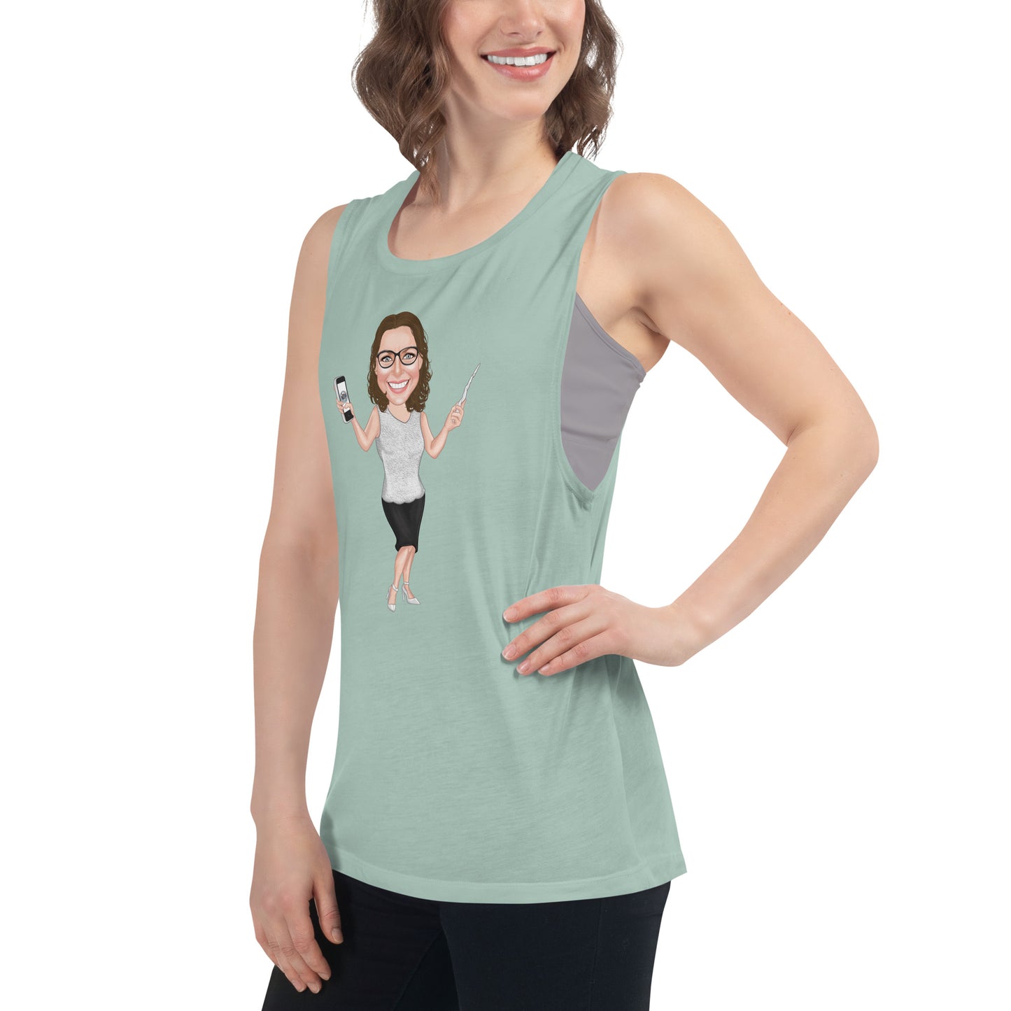 Atlas Scribe ladies’ muscle tank